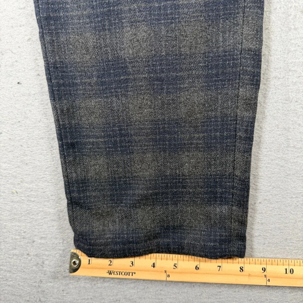 Vintage Banana Republic Aiden Fit Plaid Wool‎ Dress Pants Mens 35x30 Navy Formal